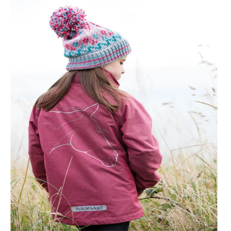 Horseware Customised Kids Corrib Jacket - Dark Rose-1